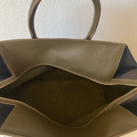 Stella McCartney Olive Green Faux Leather Beckett Boston Bag - Picture 11 of 14